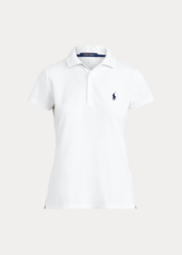 Camisa Polo Ralph Lauren Mujer Blancos - Eyelet Golf - BAOTJ0395